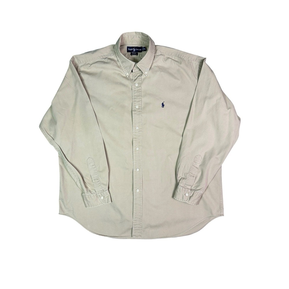 Ralph Lauren Blaire Mens XL Twill Long Sleeve Button Down Pony Logo Shirt